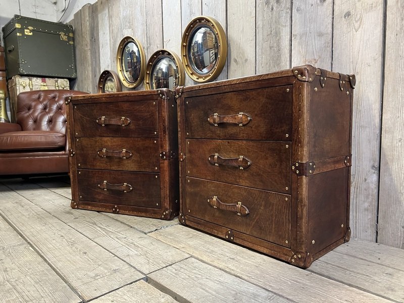Luxurious Leather Bedside Tables