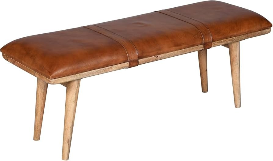 Luxurious Leather Kitchen Bench: Stylish & Durable