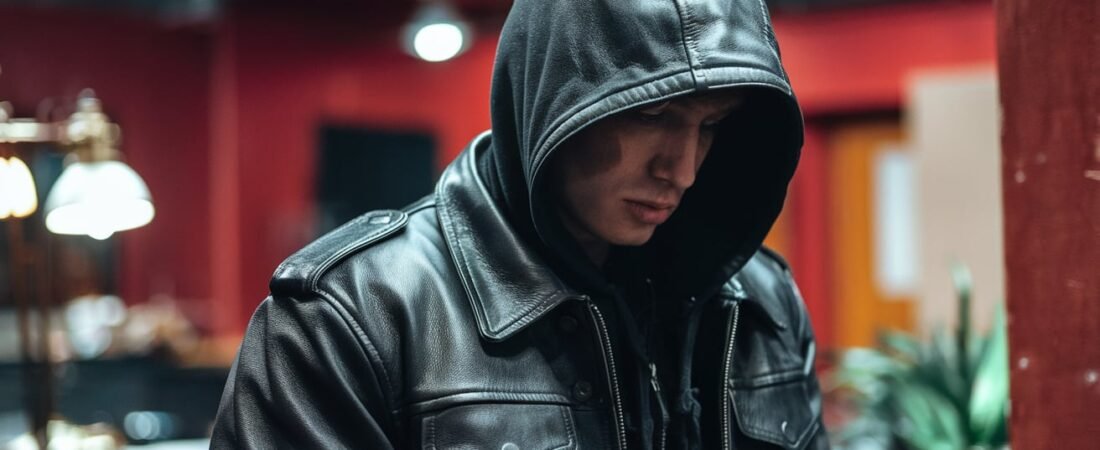 Why a Leather Jacket with Hood Is the Coolest Outfit This Year