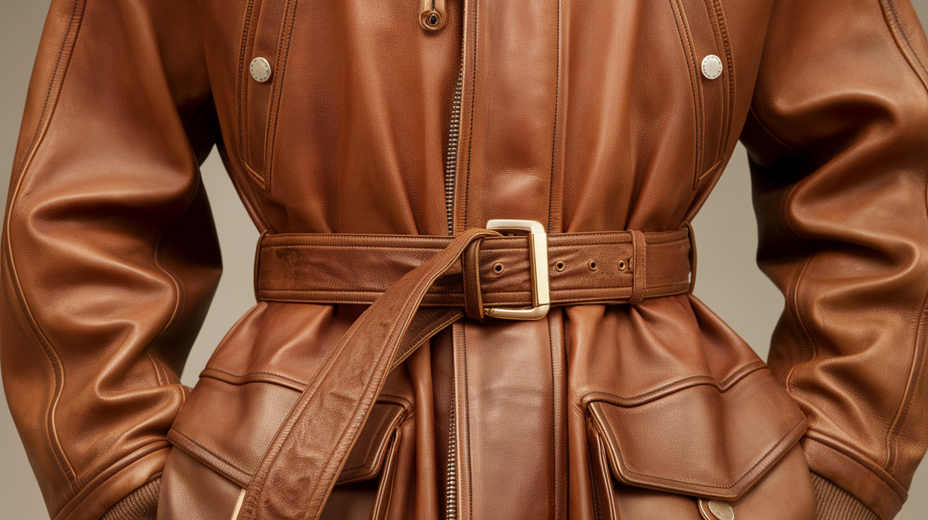 Leather Jacket with Belt The Stylish Choice You’ll Love This Season