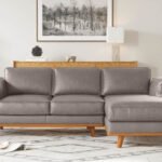 Gray Leather Sofa