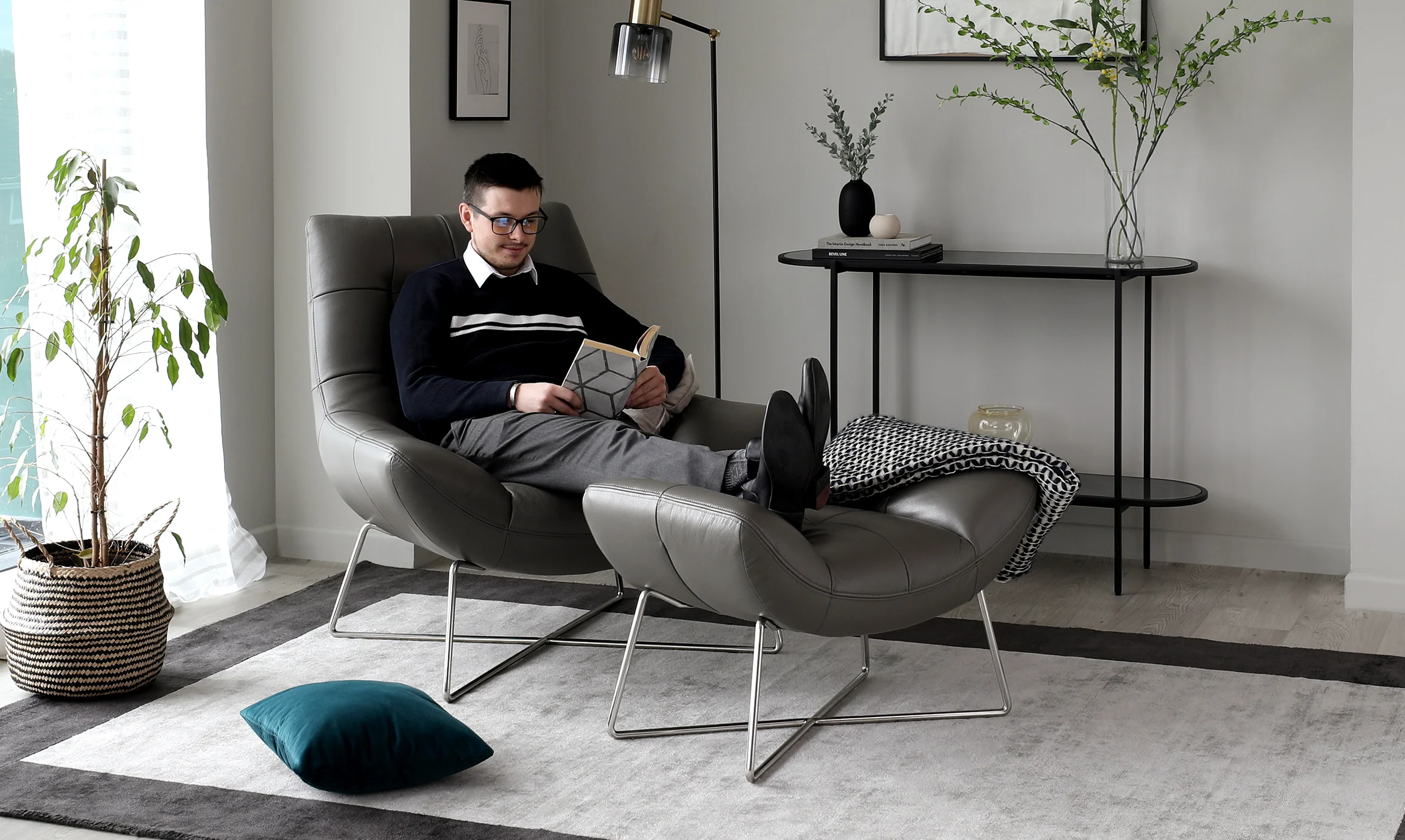 Leather and Metal Chair Comfort Style